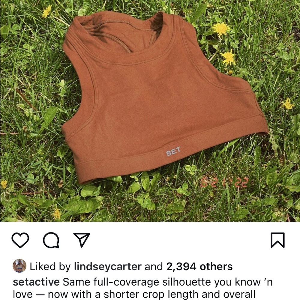 Set Active Sportbody mini high neck bra in chestnut